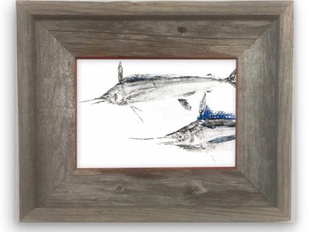 Small Framed White Marlin pair For Cheap