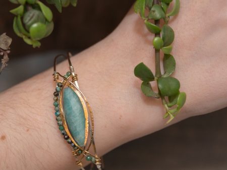 Amazonite Eye Cuff Bracelet B379 Online Sale