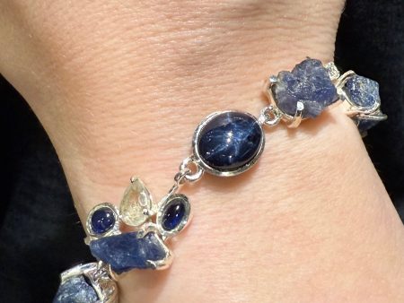 Multi-stone Star Sapphire and Topaz Bracelet Online Sale