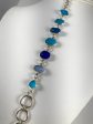 Blue Sea Glass & Sterling Silver Bracelet Discount