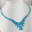 Lab Opal & Sterling Silver Inlaid Necklace Online