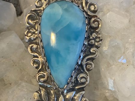 Larimar Lotus Pendant Cheap