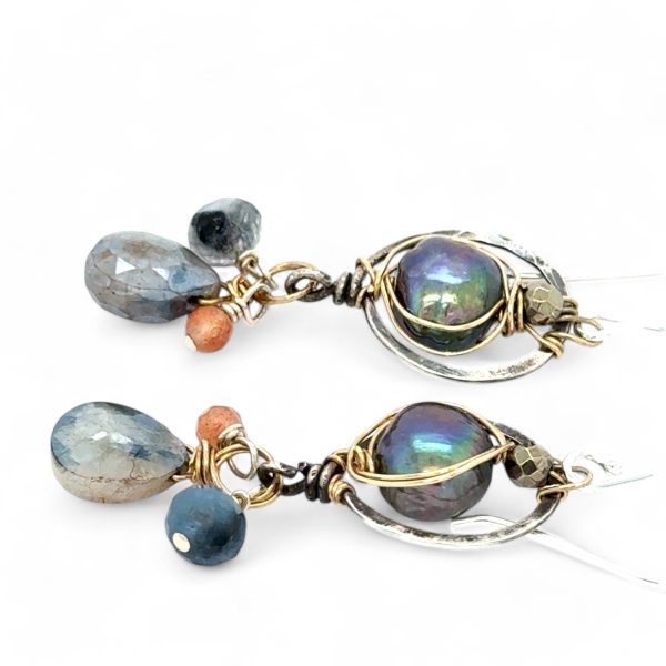 Smoldering Pearl Earrings E83371 For Cheap