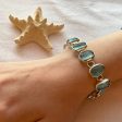 Beautiful Seafoam Sea Glass & Sterling Silver Bracelet on Sale