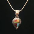 Spiney Oyster, Turquoise, Jet, and Sterling Silver Pendant on Sale