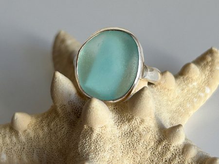 Genuine Sea Glass  & Sterling Silver Ring Online