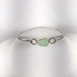 Green Sea Glass & Sterling Silver Ring, Matching Seafoam Sea Glass Drop Earrings, and Bracelet (Each Sold Separately) Online