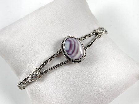 Wampum & Sterling Silver Bracelet Fashion