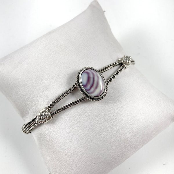 Wampum & Sterling Silver Bracelet Fashion