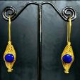 Gold Lapis Earrings Fashion