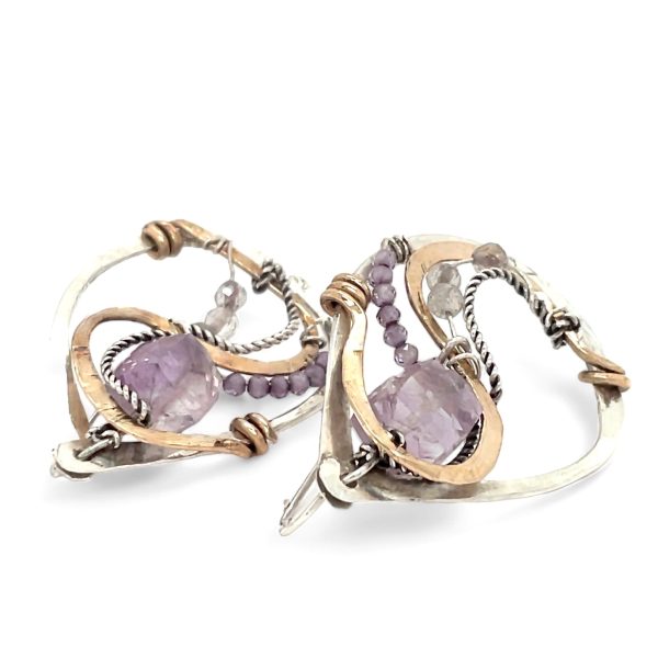 Amethyst Serpentine Post Earrings E83272 Online