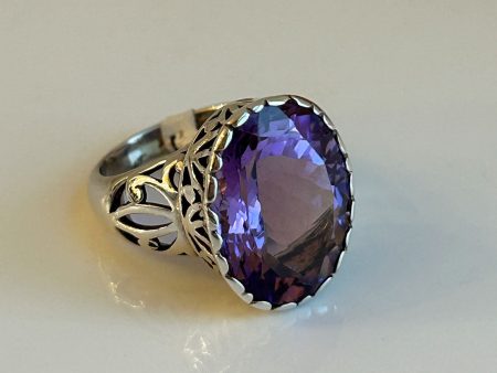 Beautiful Amethyst & Sterling Silver Ring by Janice Gerardi Hot on Sale