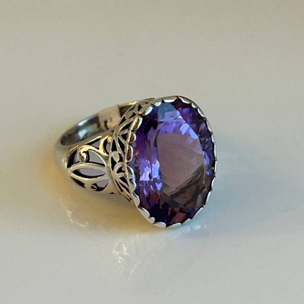 Beautiful Amethyst & Sterling Silver Ring by Janice Gerardi Hot on Sale