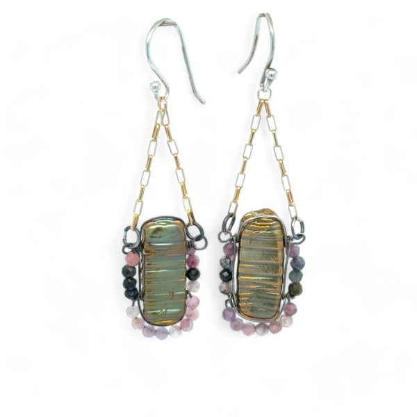 Olive Fresh Water Pearl Drop Earrrings E83533 Online Hot Sale