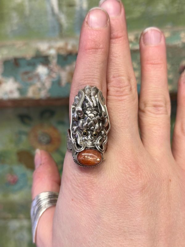 Sunstone Dragon Ring For Cheap