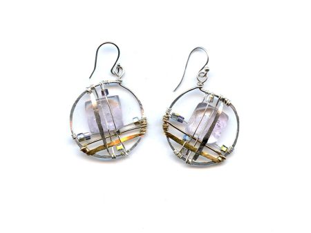 Amethyst Plaid Earrings Supply