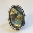 Elegant Labradorite & Sterling Silver Ring on Sale