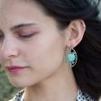 Chrysoprase Planet Post Earrings E83066 Fashion