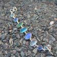 Genuine Sea Glass and Sterling Silver Bracelet Fashion