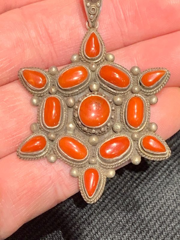 Celestial Antique Coral Pendant Hot on Sale