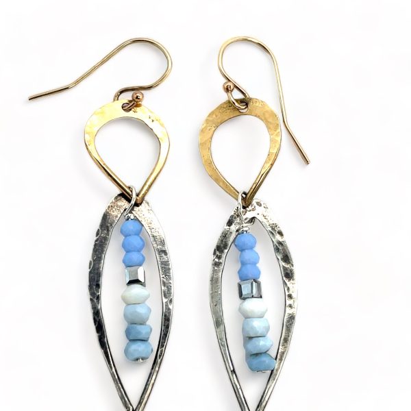 Blue Lace Agate Earrings E82504 For Cheap