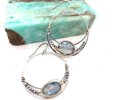 Crystal Hoop Earrings E72135 Hot on Sale