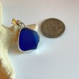 Cobalt Made in MA Sea Glass and Sterling Silver Pendant Online Sale