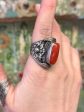 Red Coral Saddle Ring Online