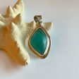 Emerald Sea Glass and Sterling Silver Pendant Online