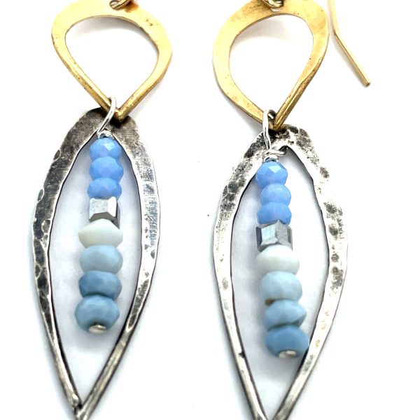 Blue Lace Agate Earrings E82504 For Cheap