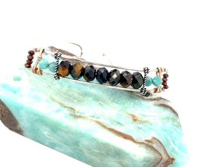 Tiger s Eye Cuff Bracelet B387 Cheap