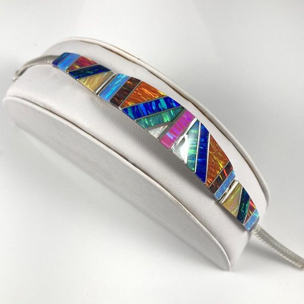 Opal & Sterling Silver Bracelet Fashion