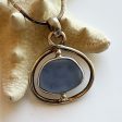 Cornflower Sea Glass and Sterling Silver Pendant Made in MA Cheap