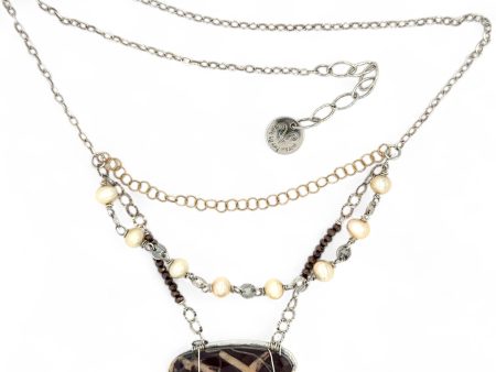 Coffee & Cream Necklace 83005N For Cheap