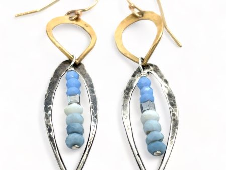 Blue Lace Agate Earrings E82504 For Cheap