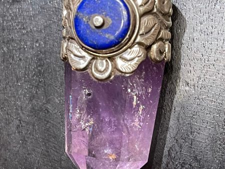 Amethyst and Lapis Pendant Cheap