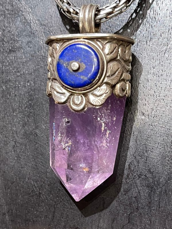 Amethyst and Lapis Pendant Cheap