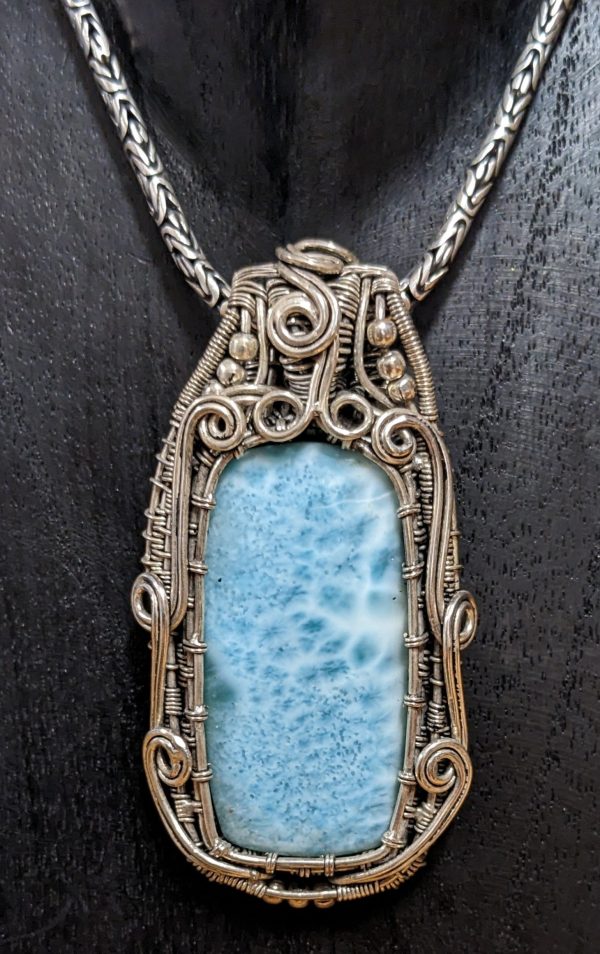 Stunning Statement Larimar Pendant Online Hot Sale