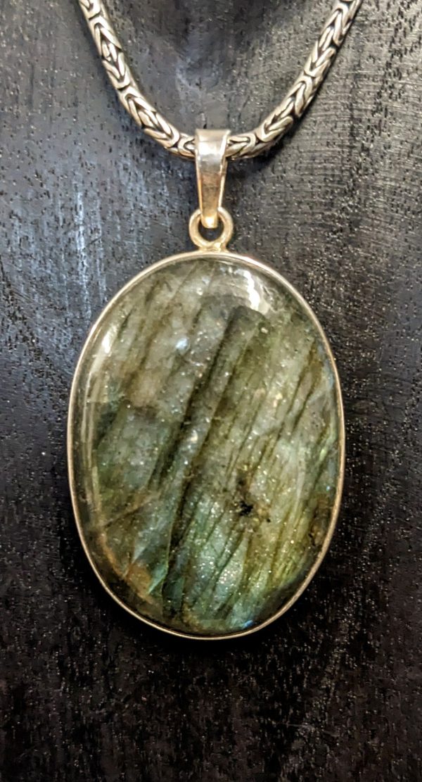 Sleek Statement Labradorite Pendant Discount