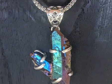 Brilliant Titanium Aura Quartz  Pendant Hot on Sale