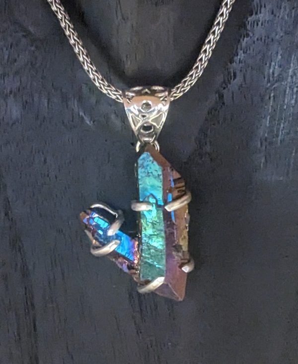 Brilliant Titanium Aura Quartz  Pendant Hot on Sale