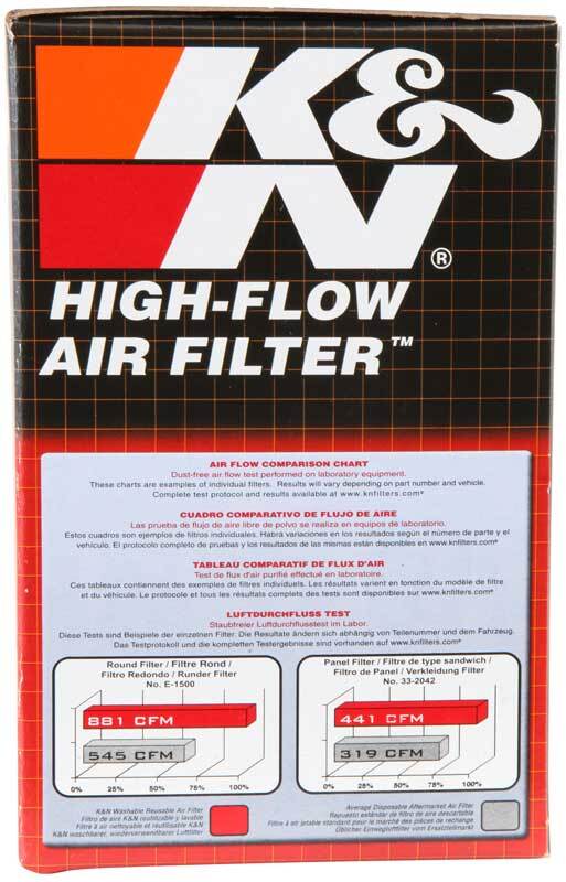 K&N Universal Clamp-On Air Filter - 2 1 4in 10 DEG FLG 3 1 2in OD 6in H For Cheap