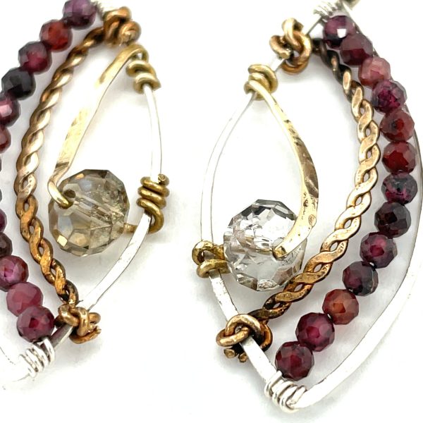 Garnet Wing Earrings E81013 Fashion