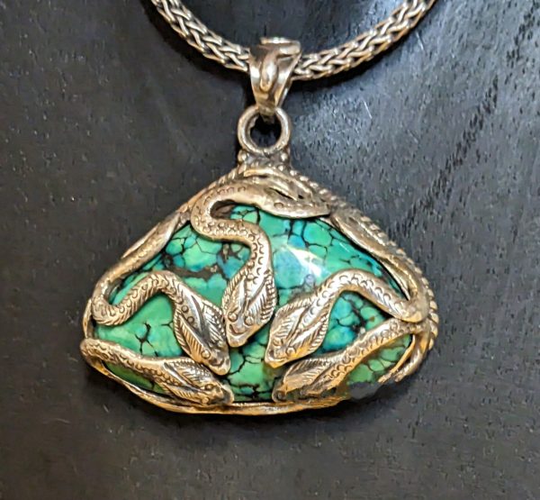 Green Turquoise Snake Pendant Online