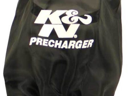 K&N Precharger Air Filter Wrap Round Straight Black 4in ID x 6in H on Sale