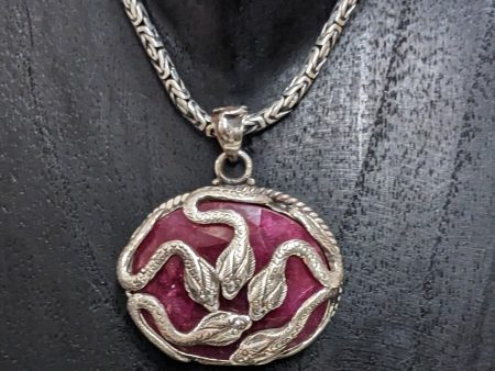 Mystical Snake Ruby Pendant on Sale