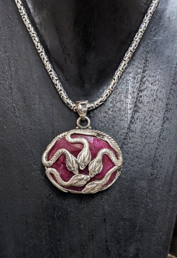 Mystical Snake Ruby Pendant on Sale