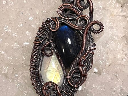 Divine Duality Moonstone and Labradorite Pendant For Cheap