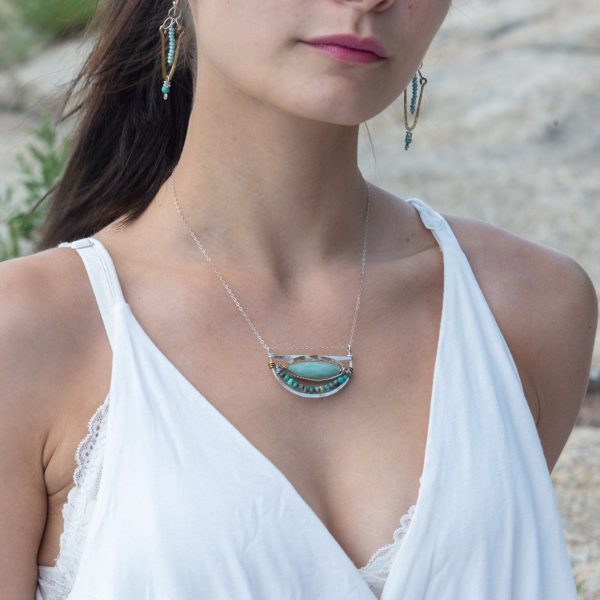 Amazonite Slide Necklace 83490N For Sale