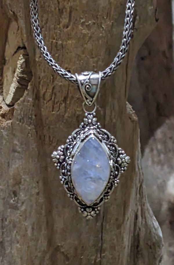 Exquisitely Crafted Moonstone Pendant For Sale